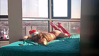 mama claus gets cuckolded by teen while old man watches erotic christmas homemade!