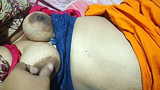 Clean-shaved Desi Bhabi Arpita's Back Massaged Before Big Ass Titty Fuck Cuckold Style