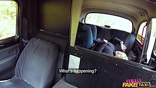 I Feel George Slamming My Pussy with Massive Natural Tits Out in Taxi Ride!