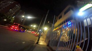 Street slut grabs my throbbing cock in her bathroom for rough pounding