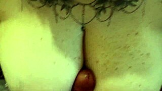 horny tattooed italian babe with big natural tits takes monster cock cumshot all over her boobs