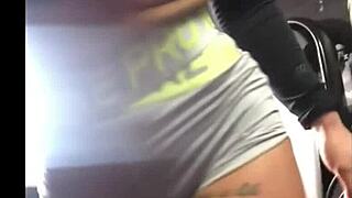 watch my athletic big ass get oiled massaged during intense workout!