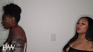 i spy on porsha carrera's ebony threesome deepthroating big cocks cowgirl cumshots everywhere