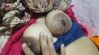 Clean-shaved Desi Bhabi Arpita's Back Massaged Before Big Ass Titty Fuck Cuckold Style