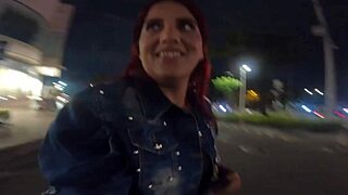 Street slut grabs my throbbing cock in her bathroom for rough pounding