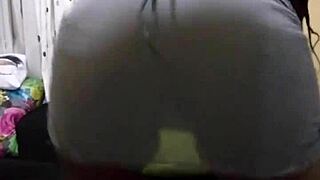 Watch ebony beauty Keita grind her massive ass cheeks seductively