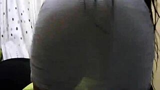 Watch ebony beauty Keita grind her massive ass cheeks seductively