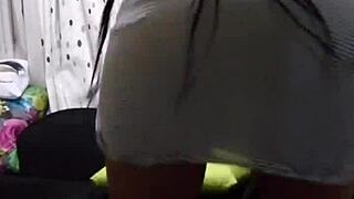 Watch ebony beauty Keita grind her massive ass cheeks seductively