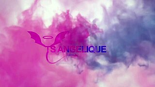 Ts Angelique's Webcam Cock Stroking and Cumshot Explosion in Recorded Shemale Show Part 2
