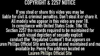 hey lauren phillips shoves that huge dildo deep in her big clit pussy... damn!
