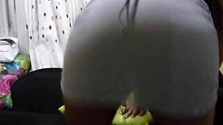 Watch ebony beauty Keita grind her massive ass cheeks seductively