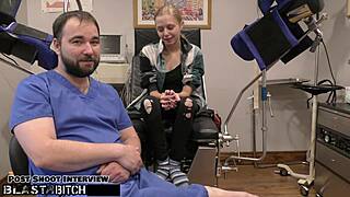 Blonde Patient Ava Siren Bent Over Doctor Fucks Doggystyle Cum Tramp Stamp Tattoo