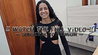Skinny teen Talitinha begs Jr to fuck her tight ass hard for her first time on camera?