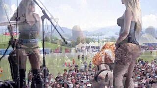 Sabrina Sabrok's Steamy Lesbian Boob Fest at Knotfest Mexico!