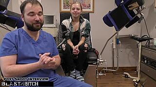 Blonde Patient Ava Siren Bent Over Doctor Fucks Doggystyle Cum Tramp Stamp Tattoo
