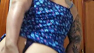 shoving panties deep in ass until soaked wet exhibitionist flash!