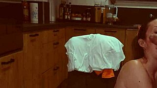 kitchen counter pounding wrecks her tight slut pussy