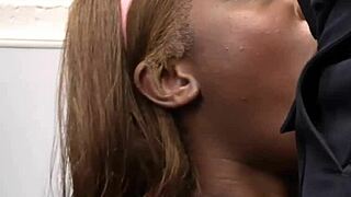 teen caught shoplifting must suck officer's cock bent over then ride him cowgirl to avoid jail time!