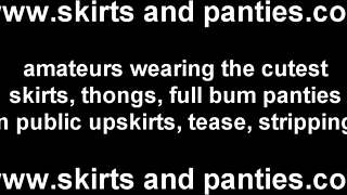 I catch you staring hard at my skimpy flashing panties all day