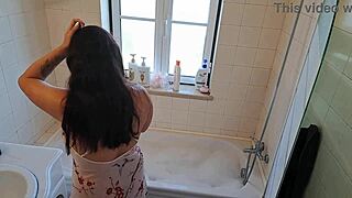 Latina wife lures handyman for steamy hot tub repair turning into doggystyle bliss