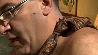brunette slut blows old man then fingers pussy watching him doggystyle his woman