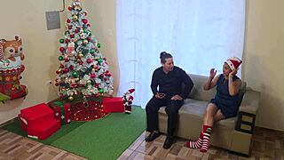 Perverted Stepson Fucks His Milf Stepmom On Christmas Day