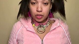 Ahegao Stepdaughter Practices Deepthroat on Older Man's Cock