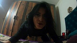 Tall goddess milf shakes huge ass in stockings asking how hard your cock throbs