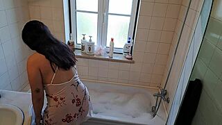 Latina wife lures handyman for steamy hot tub repair turning into doggystyle bliss