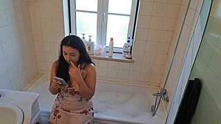 Latina wife lures handyman for steamy hot tub repair turning into doggystyle bliss