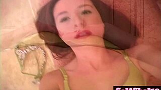 Hot 18+ teen rides dildo hard in closeup POV pussy masturbation