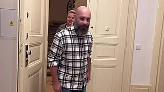 Hey neighbor, your old monster cock is wrecking my busty blonde housewife pussy?