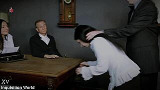 Maid Judith's ordeal! Spanked in outfit balancing rule book with fake smile for superiors!