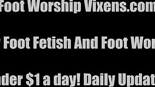 shilo and lorianna take turns licking heels socks and toes in lesbian foot worship