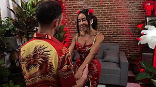 ladyboy mos rides h0rsecock in crossdress pov