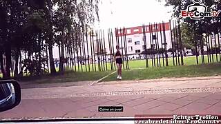 hey this berlin redhead techno teen slut gets publicly fucked in car after pickup... wild!