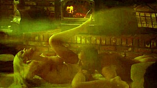 Blonde milf carmen luvana rides big cock cowgirl in chalet with deepthroat cumshot