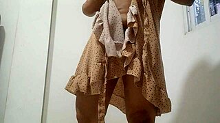 stepdaughter cleans house flashing big tits and wet pussy for horny stepdad arrival