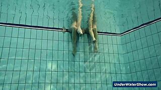 hey girls, wanna strip bikinis and get naked in the pool together?