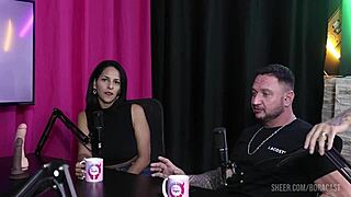 Gostosas flaunt huge tits sucking then fucking wet pussies with Bruna Carlos and crew