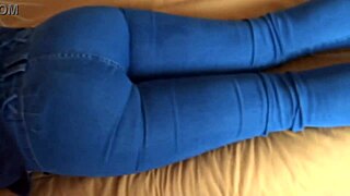 StepMom's Big Ass In Thongs Makes Me Cum Hard While She Watches My Handjob Strokes