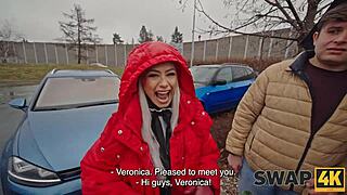 Swap4k Kinky Threesome: Sexy Blonde Sluts Veronica Leal and Daruma Rai Share Monster Cocks