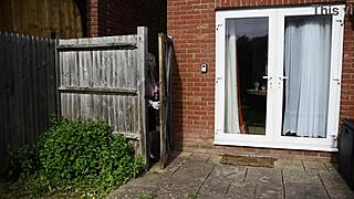 British BBW housewife Bambi teases neighbor in kitchen before bedroom doggystyle creampie