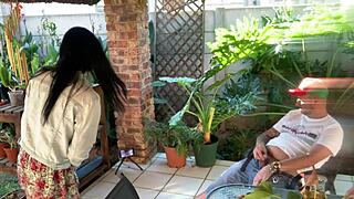 Stepsis, let's masturbate together outdoors with skirts up and cocks out!