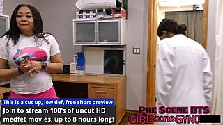 Perverted podiatrist Macy Divine dominates with feet, gloves and latex tickling