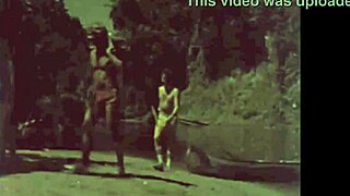 Vintage hairy pussies in retro group romps