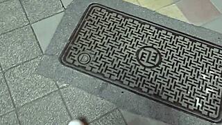 i love being shemale ting xuan peeing outdoors in public places compilation feels so naughty