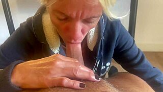 Unfaithful wife gives blowjobs ending in mouth cum for compilation three