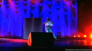 BUSTIEST STRIPPER Ever RIPS Clothes HUGE TITS!