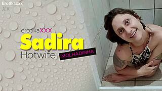 Sadira hotwife gets soaking wet in full eroticaxxx scene teasing curves